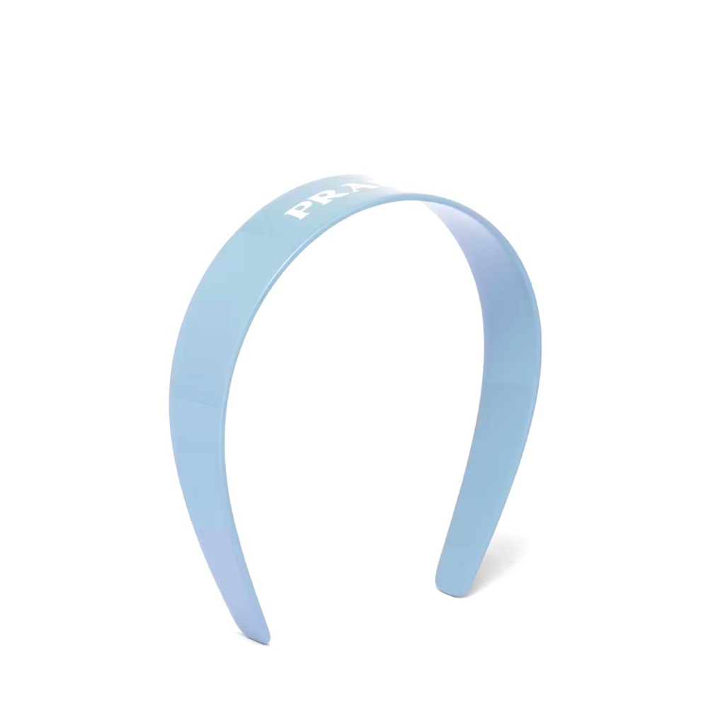 Prada plexiglass headband light blue